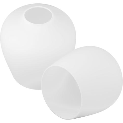 NUOBESTY 2pcs Oval Frosted Glass Lamp Shades Matte White Replacement Covers for Pendant Lights Decorative Light Fixture Accessories