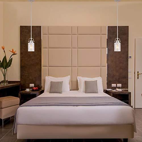 ALICE HOUSE 3 Pack Mini Modern Pendant Lights for Kitchen Island, Brushed Nickel Glass Hanging Lamp, Contemporary Farmhouse Hanging Lighting for Dining Room, Restaurants AL9082-P1 (Set of 3)