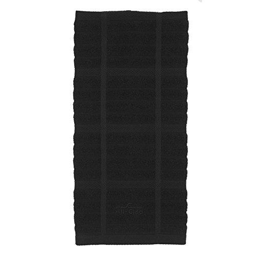 All-Clad Textiles 100-Percent Combed Terry Loop Cotton Kitchen Towel, Oversized, Highly Absorbent and Anti-Microbial, 17-inch by 30-inch, Solid,(6-Pack) Black