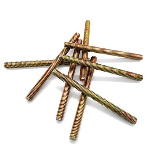 8pcs Color Zinc Fully All Threaded Rod Carbon Steel Long Thread Screw 5/16x5 for Furniture Garden Railing Mounting Assembly Fastening Steel Frame Connection Full Thread Rod for Furniture