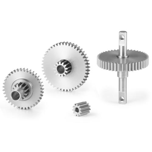 Injora Stainless Steel 40.3:1 Transmission Gear Pinion Set for TRX4M Upgrades 1/18 RC Crawler Car