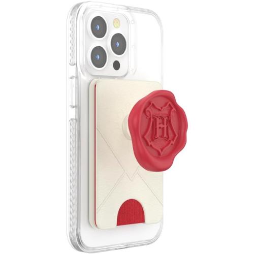 PopSockets Phone Wallet with Expanding Grip and Adapter Ring for MagSafe, Phone Card Holder, Wireless Charging Compatible, Wallet Compatible with MagSafe - Hogwards Letter