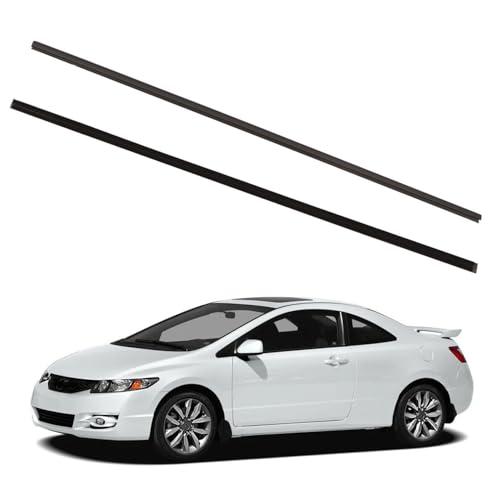 Weather Stripping Window Molding Trim Seal Left and Right Door Belt Moldings Compatible with Honda Civic Coupe 2D 2006-2011 Replace# 72410-SVA-A01ZA 72450-SVA-A01ZA