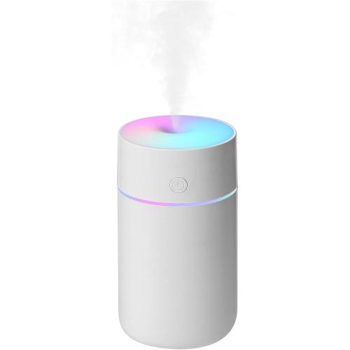 BLACK Humidifier, Humidifiers for Bedroom with Colorful Atmosphere Lights,2 Mist Modes Quiet, Easy to Clean, Small Portable for Plants, Baby, Car, Travel and Office