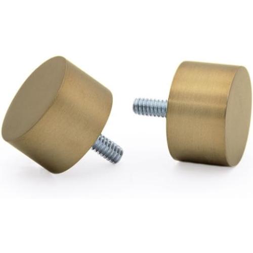 Ivilon Drapery Window Curtain Rod - End Cap Style Design 1 Inch Pole. 48 to 86 Inch Color Warm Gold