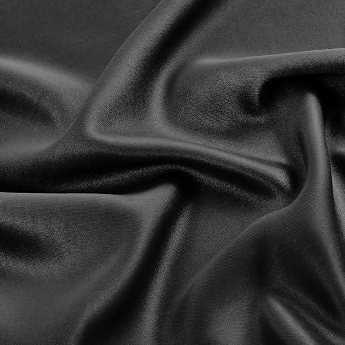 SHINELAND Back Tab Black Out Curtains Drapes 108 Inches Long 2 Panels,Pleated Blackout Tall Curtains for Large Window