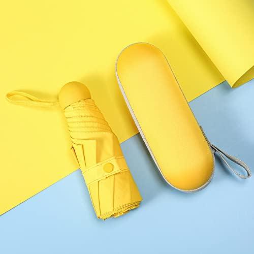 Sunny and rainy dual-purpose folding umbrella Mini pocket capsule umbrella Small fresh vinyl sunscreen parasol