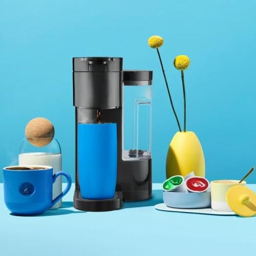 KeuriigK K Express Essentials Single Serve K Cup Pod Coffee Maker, 3 cup sizes (6, 8, and 10oz), Fast Fresh Brew, 30oz Removable Water Reservoir (Black)