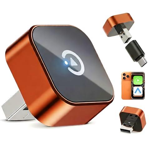 2026 Wireless CarPlay & Android Auto Adapter, 2-in-1 Mini Adapter for iPhone & Android, for USB-A/USB-C, Plug & Play, Fast Reconnect, Low Latency, Works with Most Cars with Wired CarPlay/Android Auto