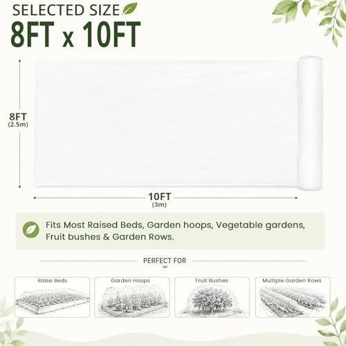 8Ft x 10FT Garden Netting, Fine Mesh Insect Netting for Plant Protection