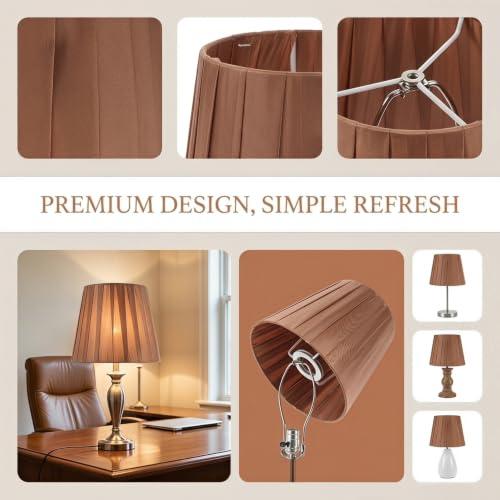 KALLORY Lamp Shade for Table Lamps Small Fabric Replacement Lampshade Cover