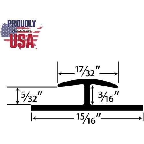 Outwater Plastic H Channel Fits Material 1/8 Inch Thick Clear Butyrate Divider Moulding 36 Inch Length (Pack of 4)