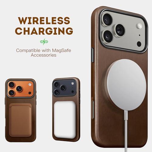 Leather Case Compatible with iPhone 17 Pro Max 6.9'', Rustic Brown