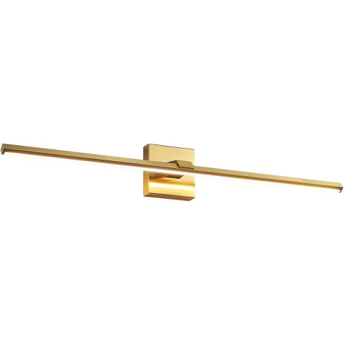 Gold Bathroom Light Fixtures 32 inch Modern Brushed Gold Vanity Light Bar for Bathroom 24W Dimmable 5CCT LED Vanity Lighting Fixture Over Mirror