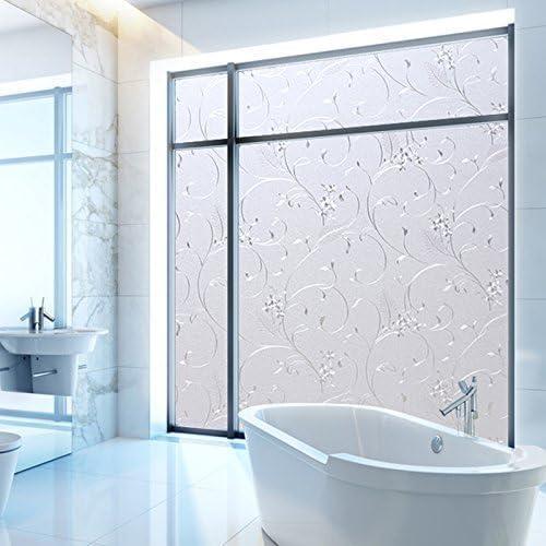 Static Cling Non-Adhesive Window Film Frosted Glass Film Bathroom Door Glass Decoration Window Film Privacy Covering (47.2x 78.7)