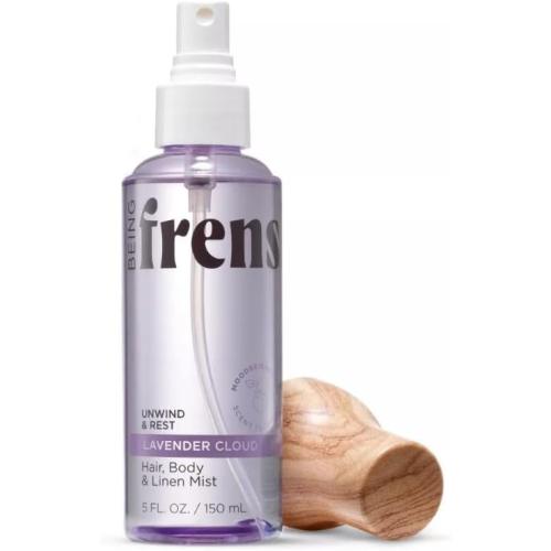 Being Frenshe Lavender Cloud Hair, Body & Linen Mist Spray with Essential Oils, Multi-Purpose for Hair Body Linens, Relaxing Fragrance, 5 fl oz