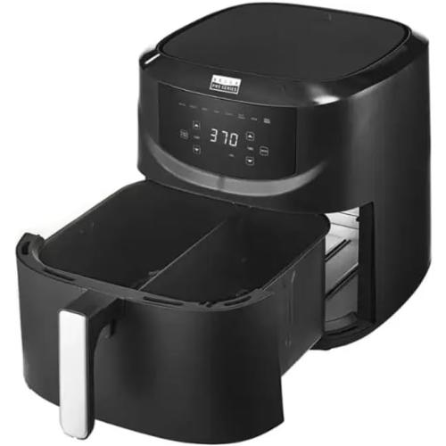 Black Bella PRO - 8-qt. Touchscreen Air Fryer with Divided Basket - Matte Black