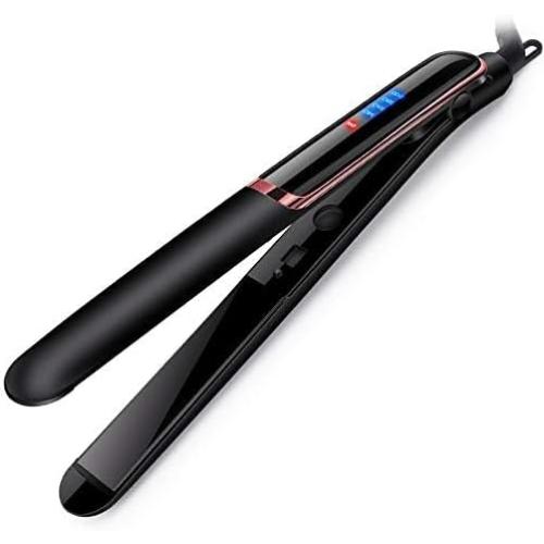 Cordless Hair Straightener, 2 in 1 Portable Mini Ceramic Flat Iron and Curler, USB-C Rechargeable Travel Straightener, Lock in Moisture & Shine, 3 Levels Adjustable (Black)