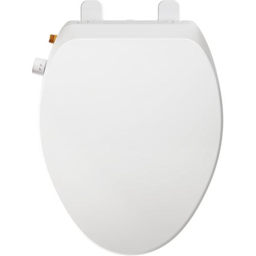 Elongated Bidet Toilet Seat – Non-Electric, Slow-Close Lid, Adjustable Water Pressure, Self-Cleaning Dual Nozzles for Frontal & Rear Wash – Hygienic Fresh Water Bidet Seat with Brass Inlet (Elongated)