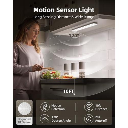 EZVALO Under Cabinet Lighting with Charging Station, Motion Sensor Lights