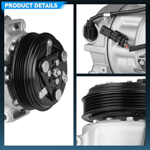 A/C Air Conditioner Compressor With Clutch Fit for Chevrolet Equinox 2.4L 2.4 2012-2014, fit for GMC Terrain 2.4L 2.4 2012-2015 12 13 14 15 Replace for 198312, 22798745, 23255703