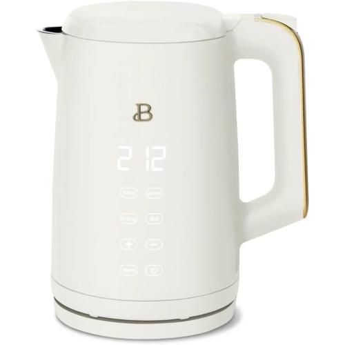 Beautiful 1.7-Liter Electric Kettle 1500 W with One-Touch Activation, White Icing by Drew Barrymore