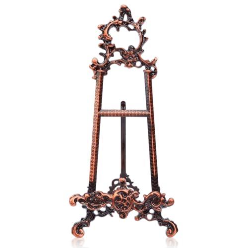 WADORN Vintage Cookbook Stand, 11x5x1.7 Inch Decorative Table Top Display Holder Kitchen Recipe Book Holder Small Ornate Easel Display Stands for Photo Pictures Frame Plate Dish Bible Home Decor