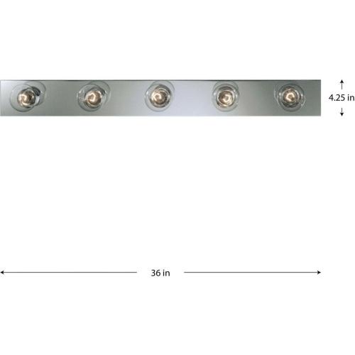 Progress Lighting 5-Light Traditional Bath Vanity Light, Broadway Collection, Indoor, P3116-15, Polished Chrome