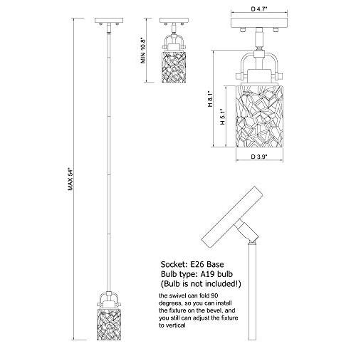 ALICE HOUSE 3 Pack Mini Modern Pendant Lights for Kitchen Island, Brushed Nickel Glass Hanging Lamp, Contemporary Farmhouse Hanging Lighting for Dining Room, Restaurants AL9082-P1 (Set of 3)