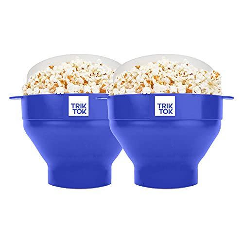 Change title to Microwave Silicone Popcorn Popper - TRIK TOK - Maker with Handles Collapsible Bowl Bpa Free and Dishwasher Safe popcorn popper air hot pop maker crazy bend