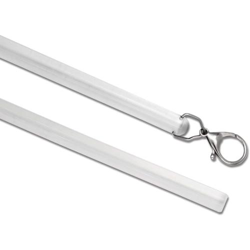 2 Pack 36 Inch Universal Drapery Pull Rod Invisible Clear Curtain Wand for Easier Opening and Back (Acrylic, 36)