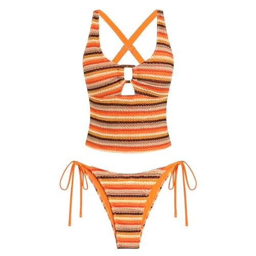 ZAFUL Womens Large Tankini Swimsuits Two Piece V Neck Tummy Control Bathing Suit