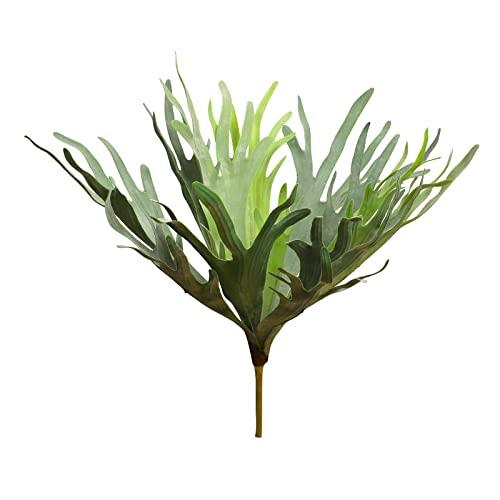 Velener Artificial Staghorn Fern Plants Without Pot-20.9 Inches, Unique Waterproof Faux Staghorn Fern for Garden, Fall Autumn Decoration