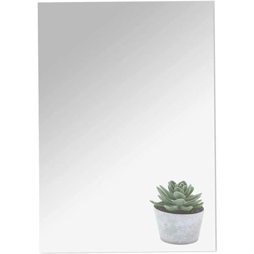 16 x 12 x 1Pcs Acrylic Mirror Sheet, Decorative Wall Mirror | Flexible Body Mirror Tiles with Self Adhesive Tapes, Non Glass Mirror Stickers for Bathroom Bedroom Home Wall Decor
