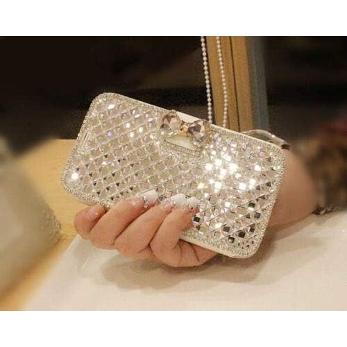 Bonitec iPhone 11 Wallet Case - Luxury Glitter Bowknot Diamond Rhinestone Flip Stand with Card Slot