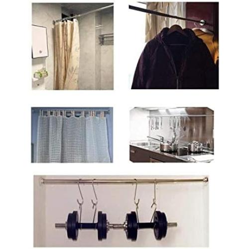 Size 22-32 Inches Tension Shower Rods – 22-32 Inches Never Rust   Non-Fall Down, 304 Stainless Steel，Super-Large Non-Slip Plate Spring Shower Curtain Rods Use Bathroom Kitchen Home Never Collapse No Drill
