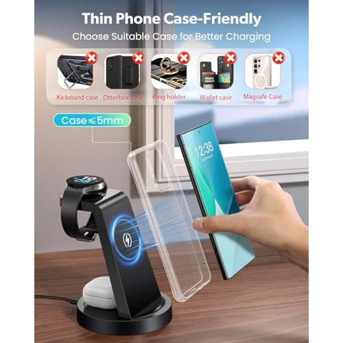 Wireless Charger for Samsung: 3 in 1 Wireless Charging Station