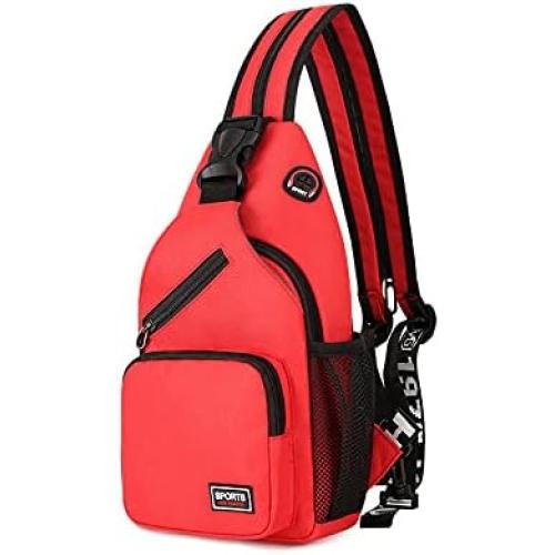 Long Keep Sling Bag Backpack Sports Bag for Men and Women Carrying or Cross-Country Hiking Chest Bag