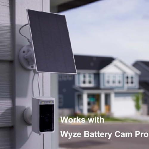 WYZE Solar Panel - Compatible with Wyze Cam Outdoor v1/v2 and Battery Cam Pro, Continuous Power with 2.5W 5V Charging