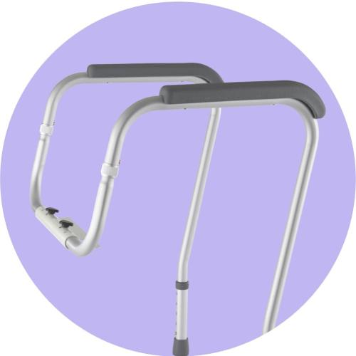 WHITE Medline Toilet Safety Rail For Seniors with Easy Installation, Height Adjustable Toilet Safety Frame, Bathroom Assist Rail with Armrests, Bathroom Safety, 250 lb. Weight Capacity