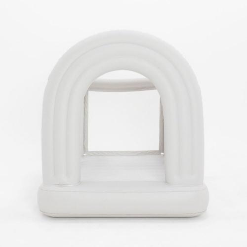 Color White PLAYSMOL Mini Rainbow Inflatable Bounce House, Jumping House for Indoor Play, Bouncy Castle for Toddlers & Kids 3-6, Easy Set Up & Storage