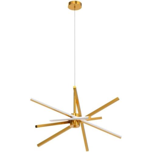 Modern Sputnik Chandelier Ceiling 82W LED Gold Pendant Light Embedded Mount Chandeliers Dining Room Light Fixtures Over Table Dimmable with Remote Control for Living Room Kitchen Bedroom 31.5 inches