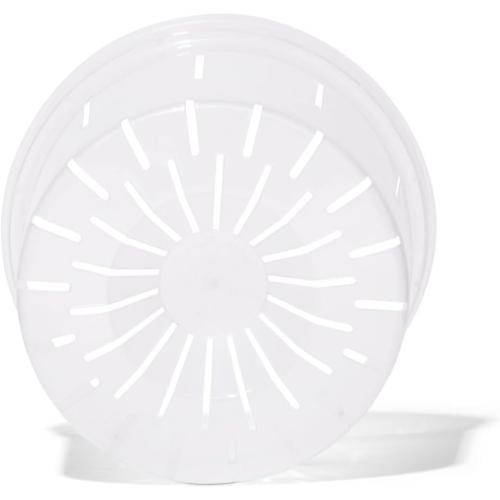 rePotme Orchid Pot -10 inch Slotted Clear Plant Pots - 3 Pack (Crystal Clear)