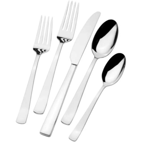 Mikasa Satin Barrett 18/10 Stainless Steel High Carbon Stainless Steel Knives 20-piece Flatware Set,Service for 4 MISSING ITEMS