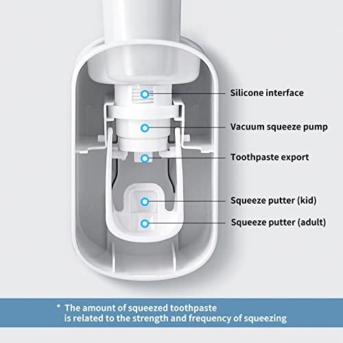 MOPMS Automatic Toothpaste Dispenser Wall Mounted for Kids and Adult 1Pcs