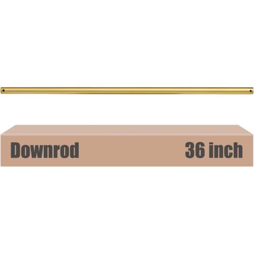 36 inch Ceiling Fan Downrod, 3 FT Gold Downrod for Ceiling Fan, 1 inch Outside Diameter, Boom Suitable for a Wide Range of Fans (Gold, Not Threaded)