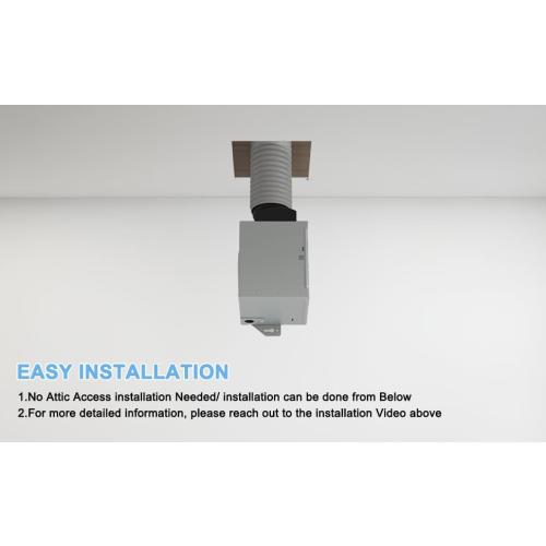 Bathroom Exhaust Fan 80CFM 1.5Sone, Quiet Bath Fan with 4inch duct, Energy-Saving Household Ventilation Fan, No Attic access Needed Installation, Classic White Grille (80CFM)