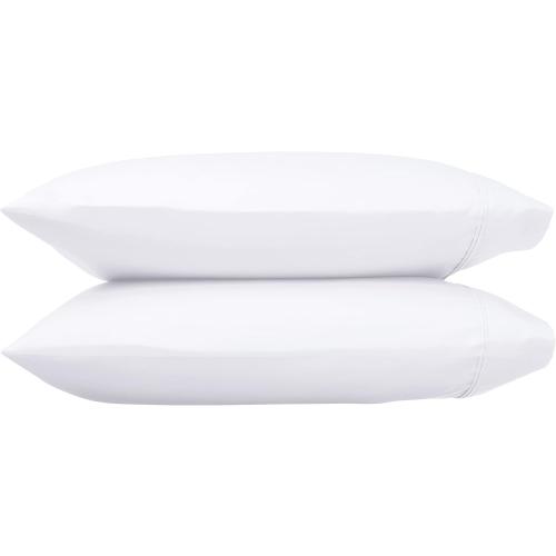Amazon Basics 400 Thread Count 100% Cotton Pillowcases, Sateen Weave, Wrinkle Resistant, Standard Size, 20 x 30, White, Set of 2, Pillows Not Included