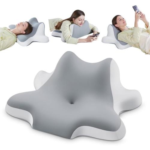 Neck Pillow for Sleeping,Leaning and Lying,Contour Memory Foam Pillow for Side Back Stomach Sleeper,Ergonomic Cervical Pillow for Neck Pain and Shoulder Pain Relief