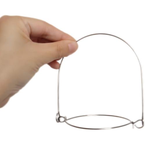 Anjmd Stainless Steel Wire Hangers for Mason Jars, 16 Pack - Tool Free Installation, Wide Application for Decoration, Key Holder, Holder, Kitchen, Indoor Use